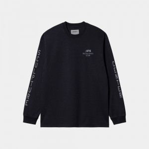Carhartt Wip X New Balance Sculpture Center Long Sleeve T-shirts Herren Navy | 0529638-EO